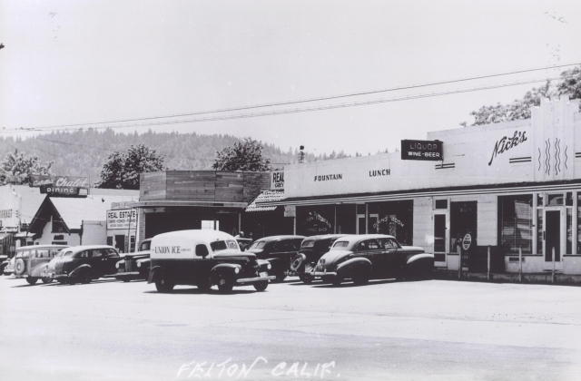 Downtown Felton circa 1947. Courtesy of Rich and Michelle Kiss.